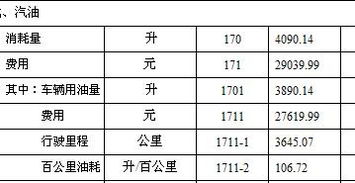 汽车的油消耗多少