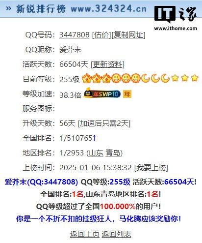 全球首个满级QQ诞生
