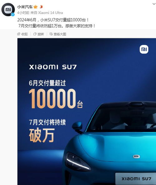 小米汽车已交付多少